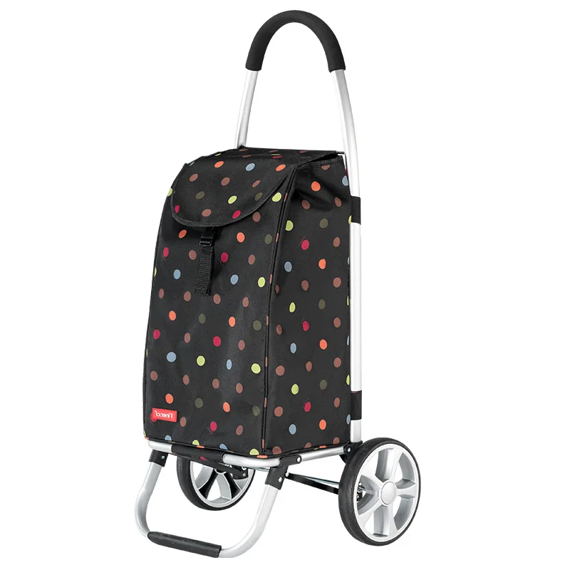 Shopping cart Small trolley Folding elderly shopping cart Climbing stairs trolley cart Light family hand trailer