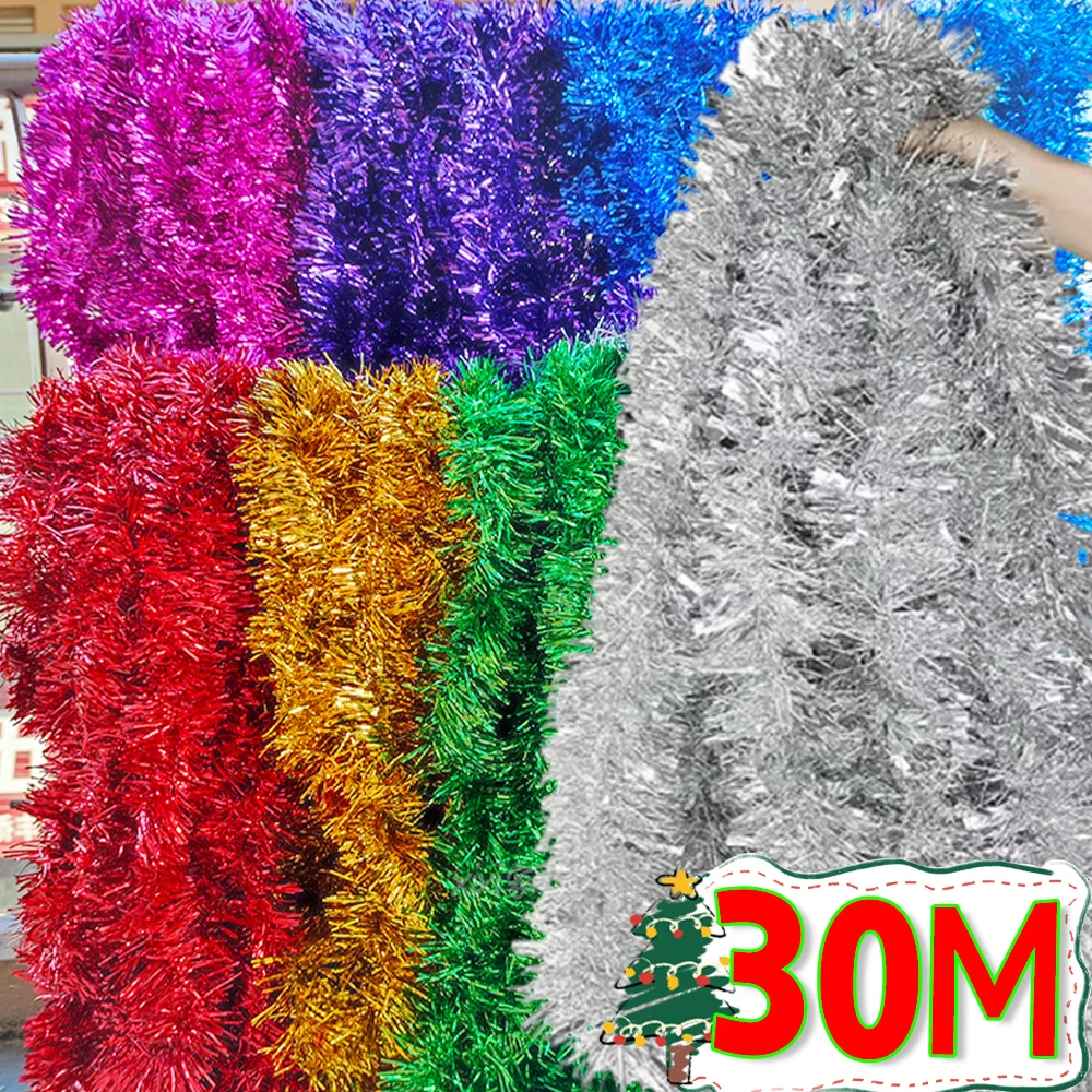 Bunte Streifen Weihnachten Band Girlande Weihnachtsbaum hängen Rattan Lametta DIY Geburtstag Hochzeit Neujahr Party Dekoration Bänder