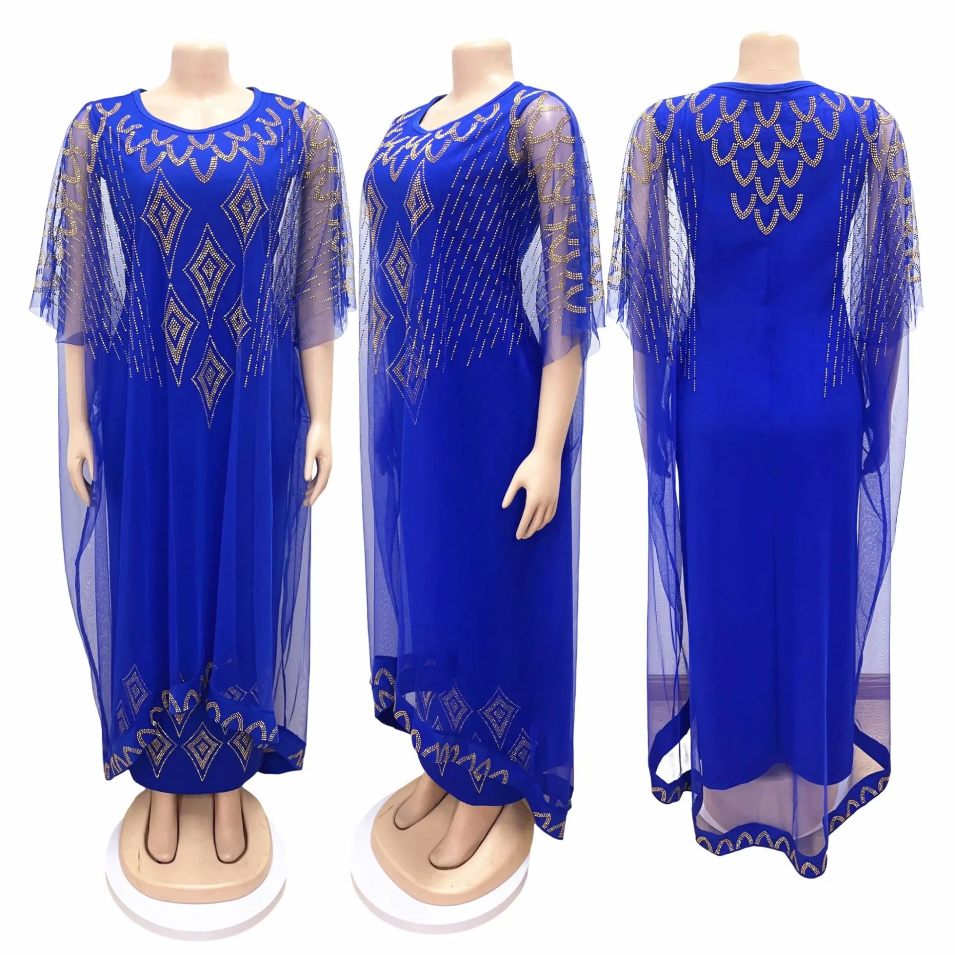 

African Wedding Party Dresses for Women 2025 Evening Robe African Women Long Sleeve O-neck Africa Clothing Elegant Maxi Dress