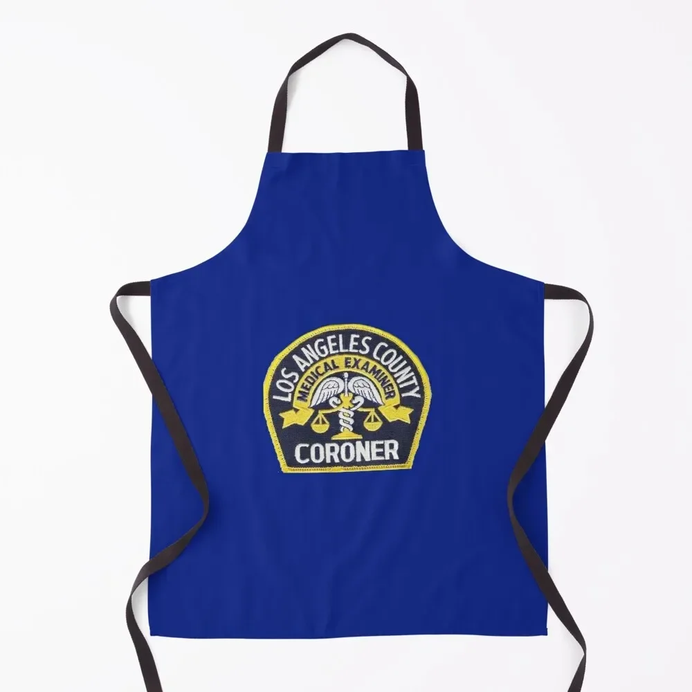 

Los Angeles County Coroner Apron kitchen and home work ladies Household Items nail tech supplies Apron