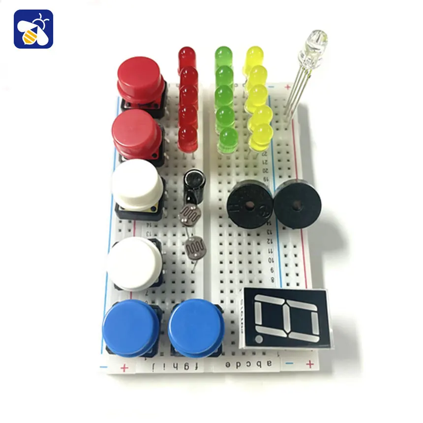 Imagem -05 - Uno r3 Kit com Breadboard Sensor 400 Hole Kit Módulo Evitar Obstáculos Luzes Led Som Nível de Água Dsht11