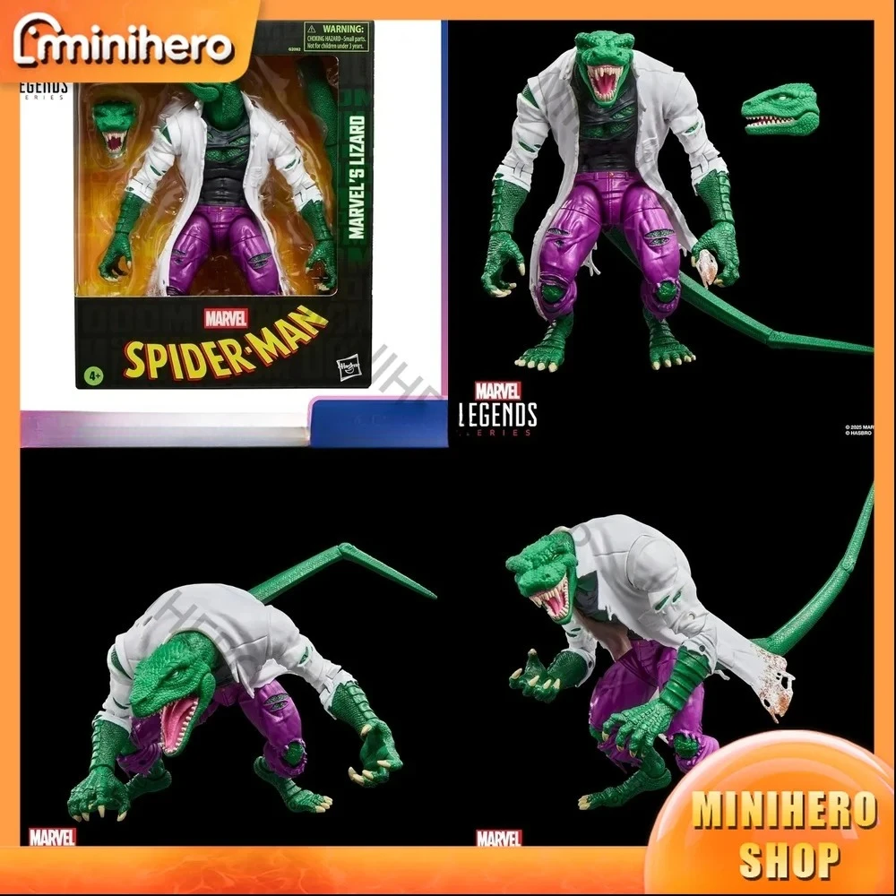 

В наличии: Оригинальная коллекционная фигурка Hasbro Marvel Legends Lizard Spider-Man, 15 см, люкс-издание, модель из комиксов, игрушка-подарок