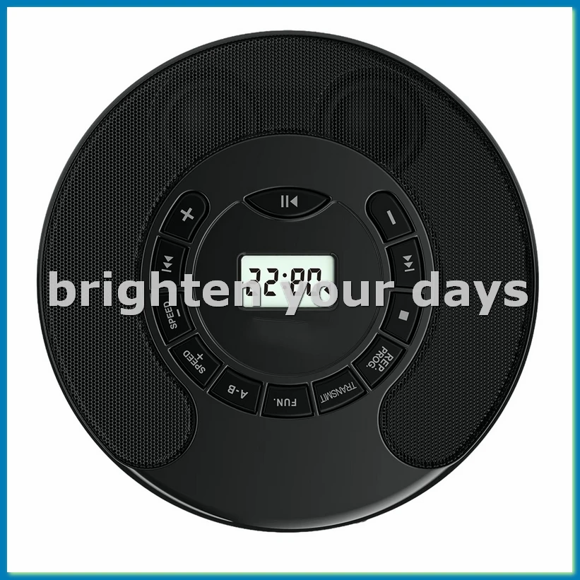 

New Portable CD Player ,Dual Bluetooth Model,USB Player,Dual Stereo Speakers,A-B Repeat,AUX ,Play Speed Control Black-ABFT