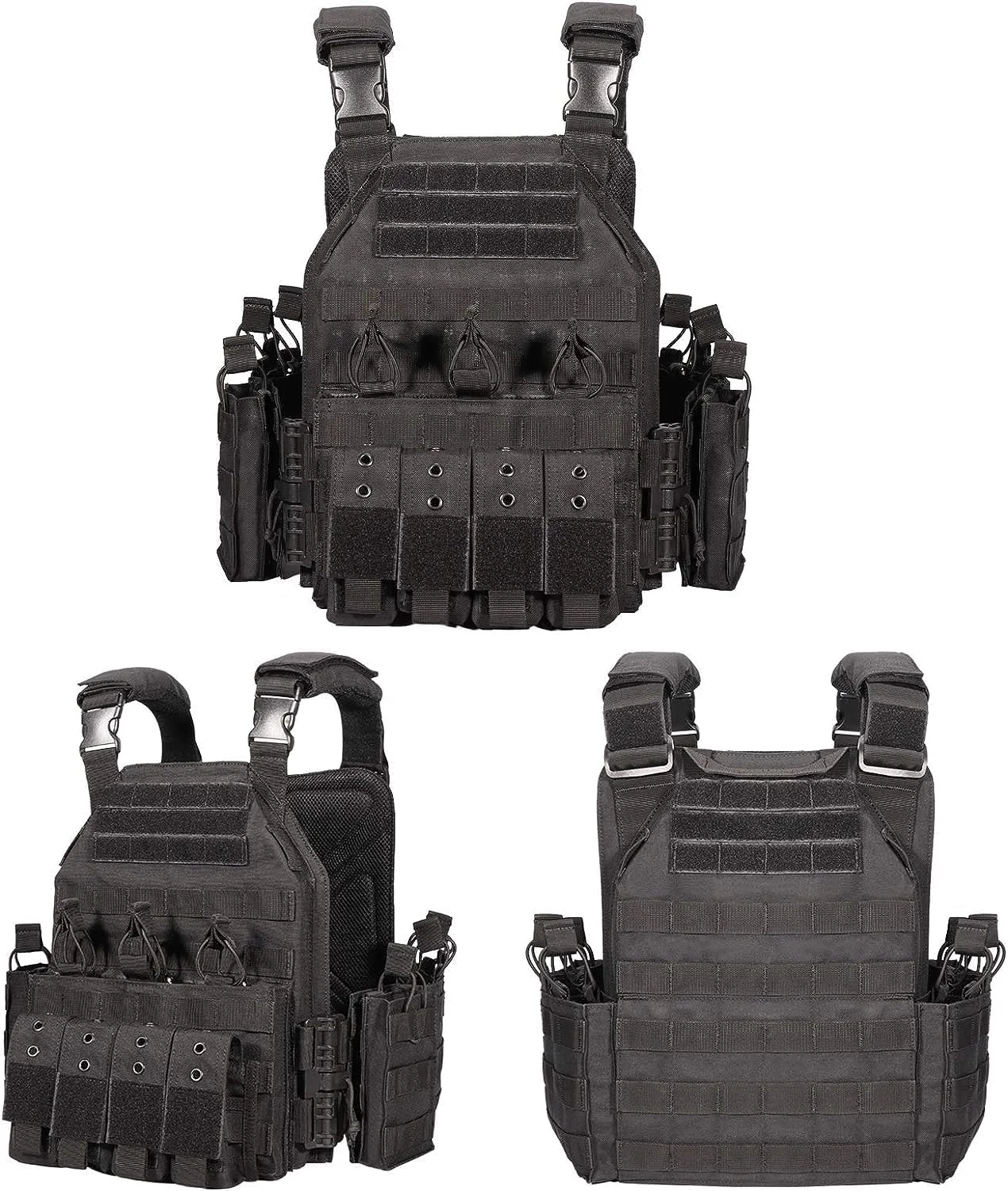 Quick Detach Tactical Vest, Durable Nylon Hunting Vest With System & Multi-Pocket Design For CS & Training