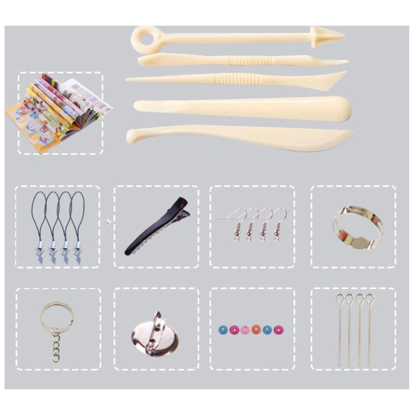 24 Farben kleiner Block-Polymer-Ton, DIY-Farbton-Set mit Modellierwerkzeugen, mit Bildhauerei-Werkzeugen, sicher für Kinder, Künstler
