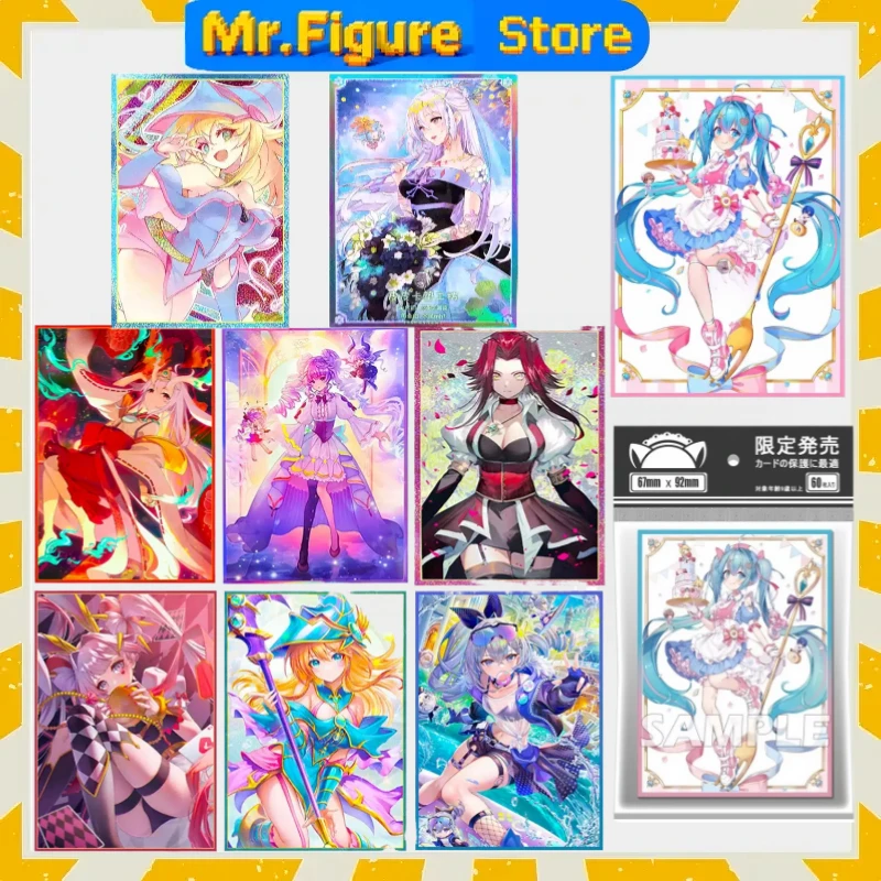 tcgユニバーサルフラッシュカード保護ケース-初音ミク誕生日パーティーテーマ-メイド衣装カードホルダー-66x91mm-アニメコレクタブルギフトトイ