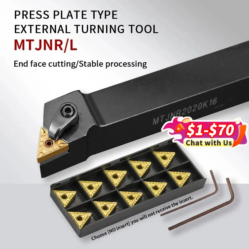 MTJNR/L MTJNR1616 MTJNR2020 MTJNR2525 MTJNR3232 Zewnętrzny uchwyt tokarski z płytkami z węglika spiekanego TNMG16, zestaw narzędzi tokarskich