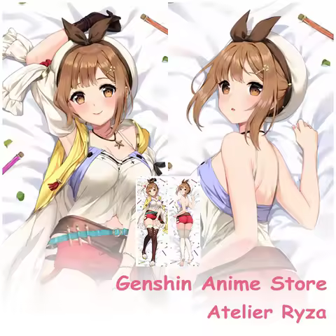 Anime Atelier Ryza Fullbody Dakimakura Cover Cosplay Props Bedding Double-Sided Printed Cartoon Pillowcase Otaku Cushion Covers