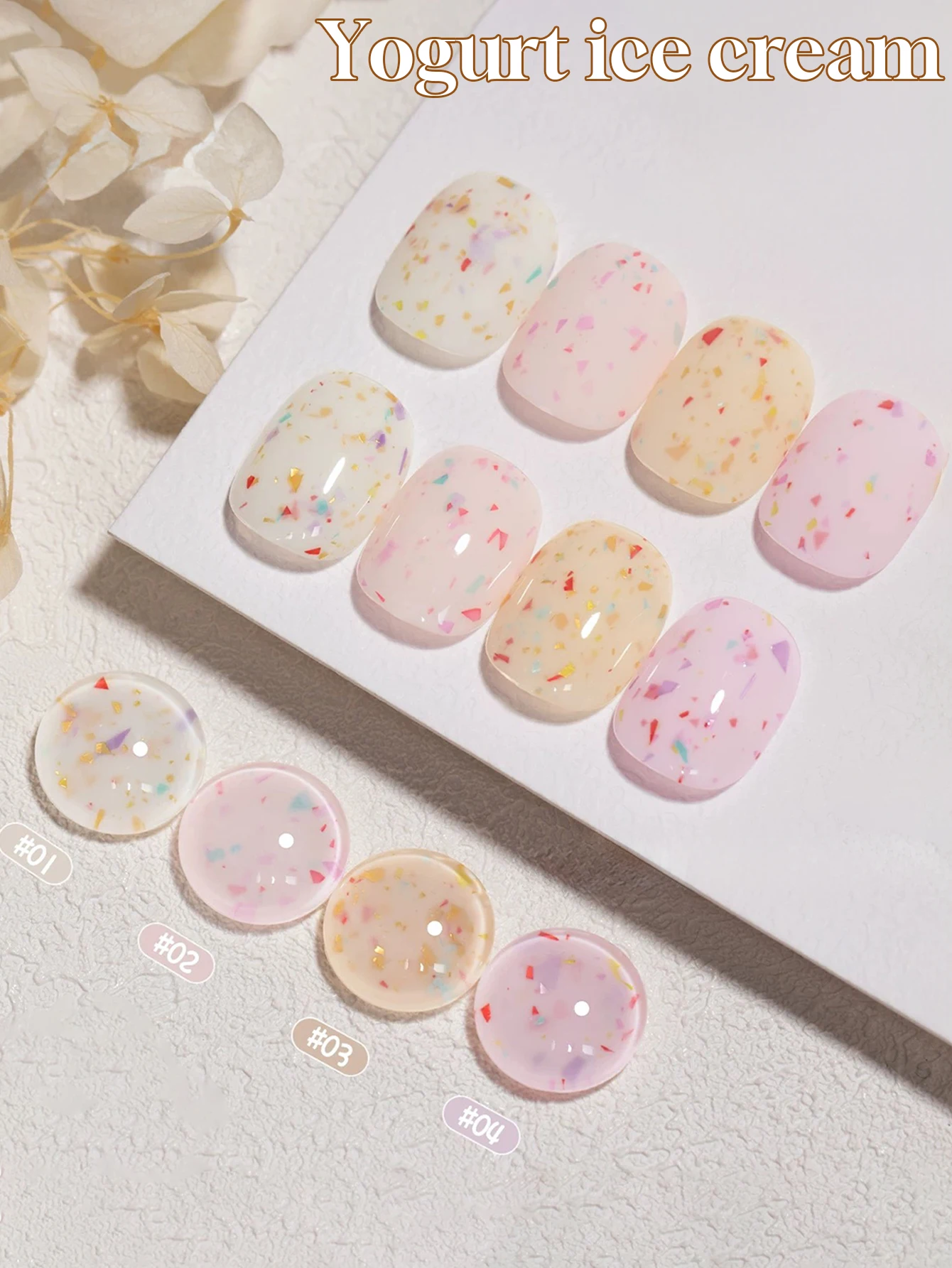 1-4 SZT. 12ml Żelowy Lakier do Paznokci Jogurtowy Lodowy Żółty Lakier Żelowy Soak Off UV LED Lakier Żelowy Półtrwały do Salonów