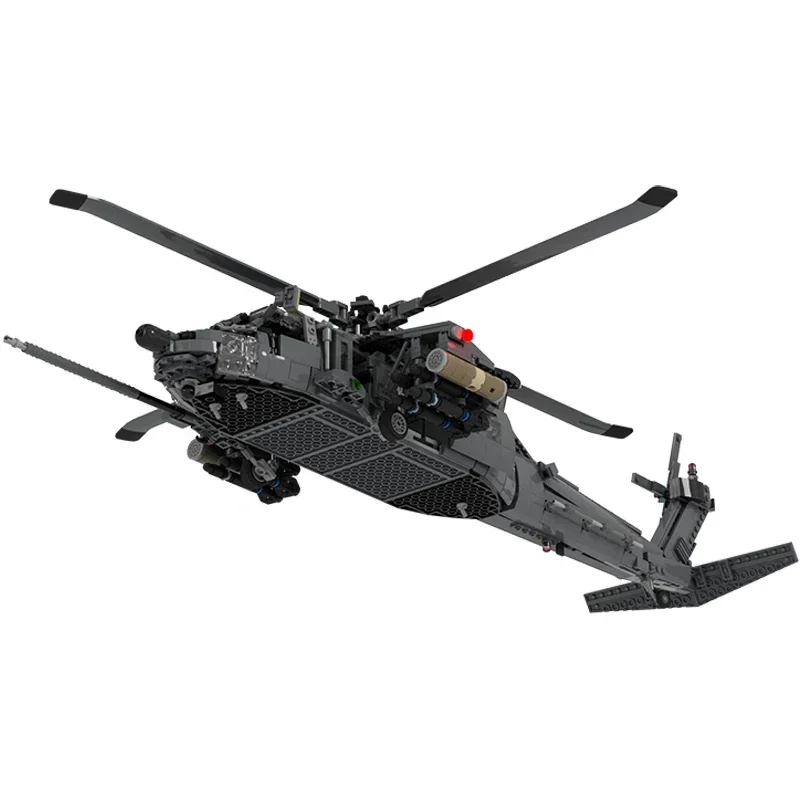 Moc Bouwstenen Militair Model MH-60L Black Hawk Helikopter Technologie Modulaire Blokken Geschenken Speelgoed Voor Kinderen DIY Montage