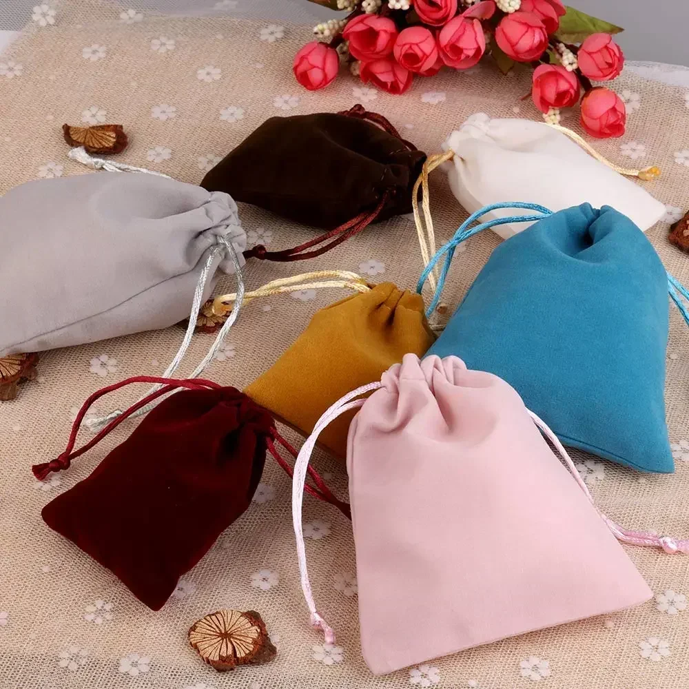 SN11 Velvet Gift Bag Jewelry Packing High Quality Drawstring Pouches For Party Christmas Wedding Candy  Bags