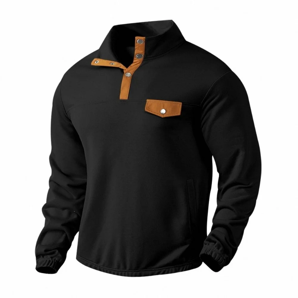 Men Casual Pullover Sweatshirt Sweatshirt Casual Button Top S M Men Pullover Sweatshirt Polyester Fabric Medium Elasticity