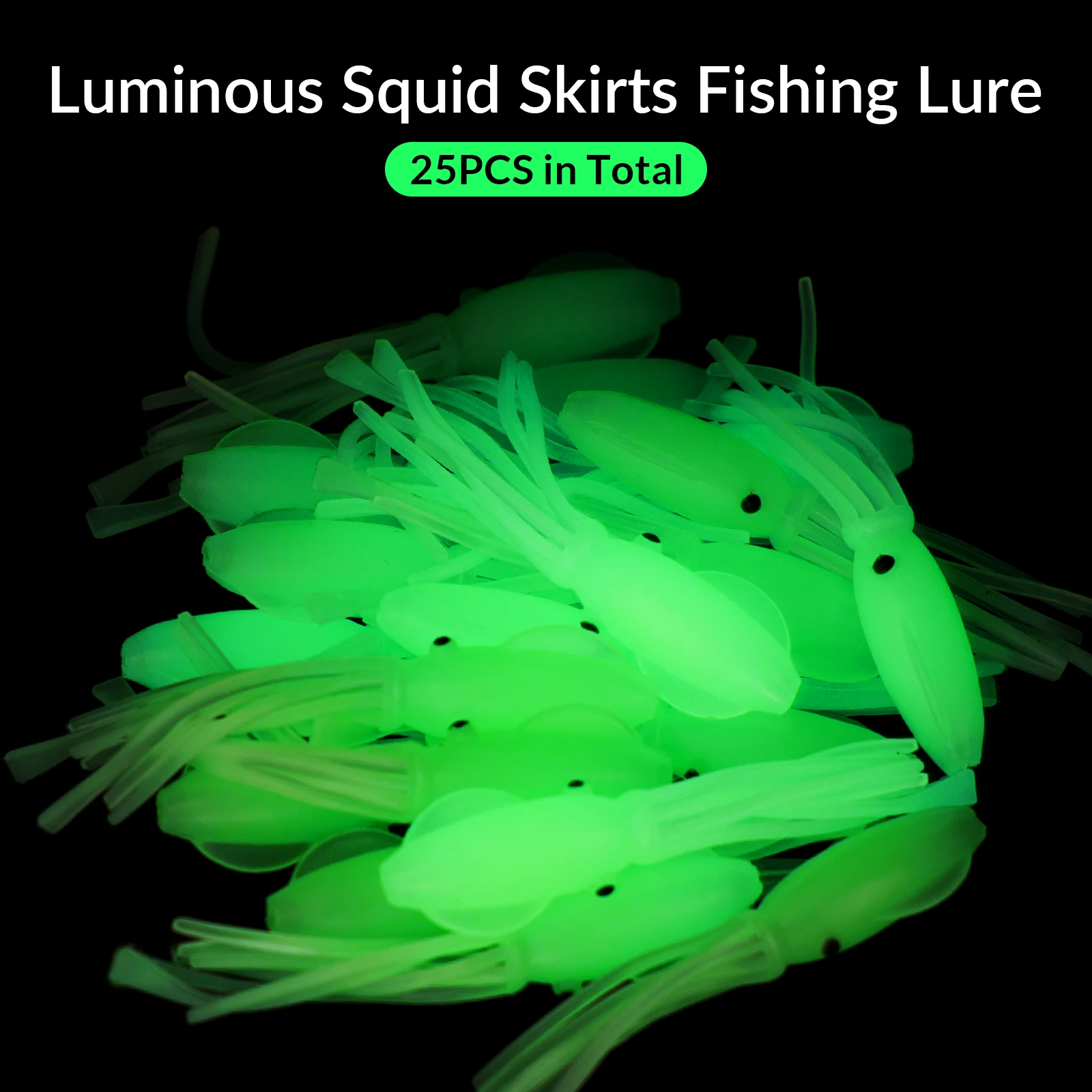 Señuelo Suave de Calamar Luminoso Silicona – Ideal para Pesca en Mar - imagen 2