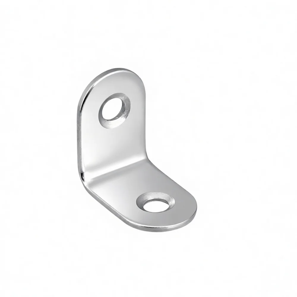 White Finished Metal Corner Braces 90 Degree Bracket Fixing Connector Hardware Furniture Shelf Support For Woodworking Projects