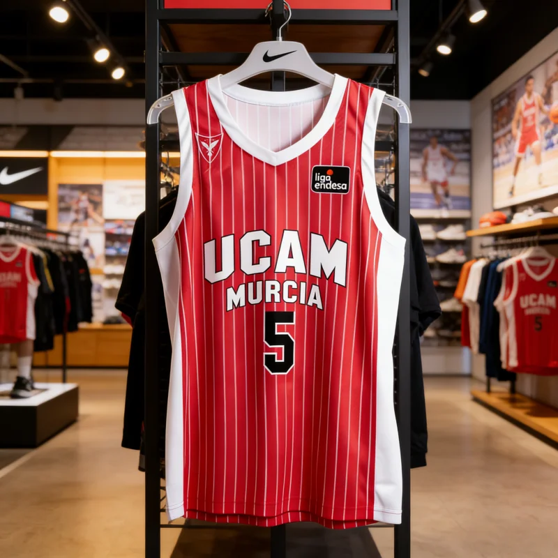 2026 Sommer Neues Spanisches Basketball-Trikot UCAM Murcia Fan-Spezial Basketball-Schnelltrocknende Sportweste Familien-Kinder-T-Shirts – Detail 4