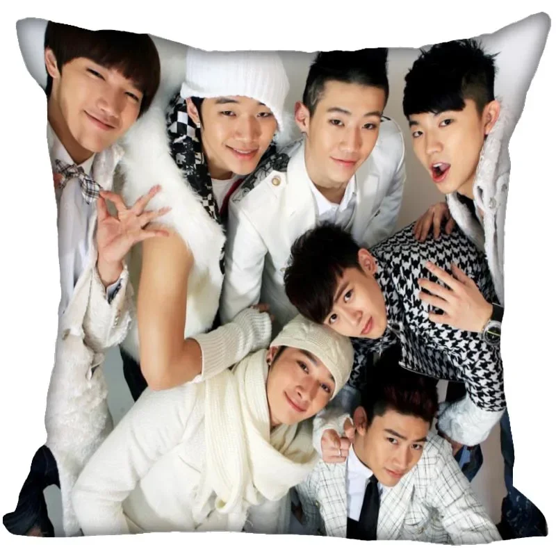 Custom 2PM KPOP Pillow Case Home Decorative Pillows Cover Invisible Zippered Throw PillowCases 45X45cm 0216