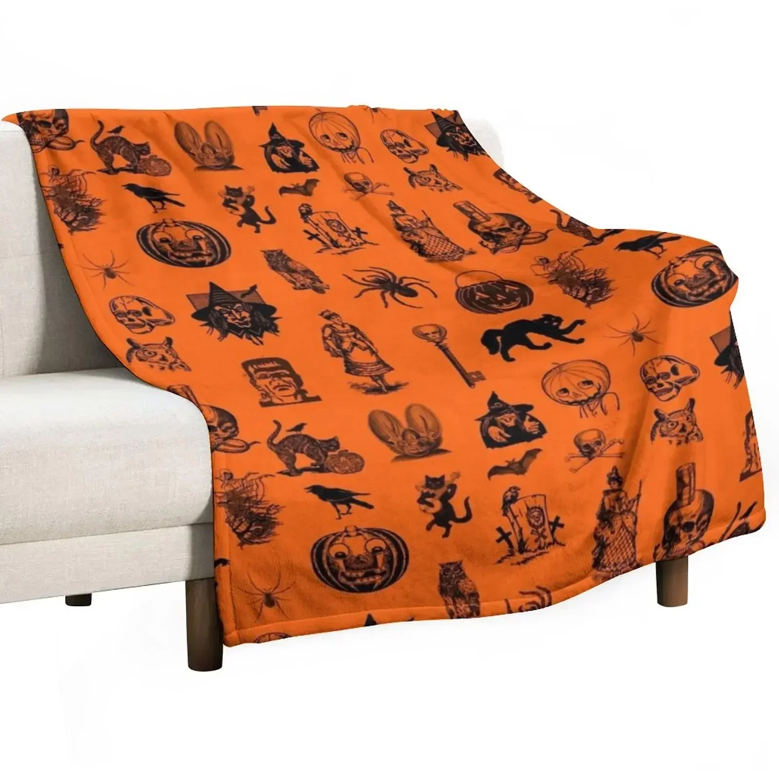 

Vintage Halloween Throw Blanket Quilt for sofa Blankets