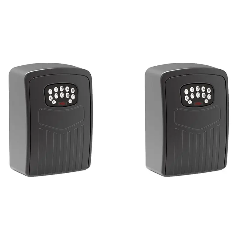 FULL-2X TUYA Smart Key Box Bluetooth Storage Lock Box Smart Life App Wall Mount Security Lockbox-Password