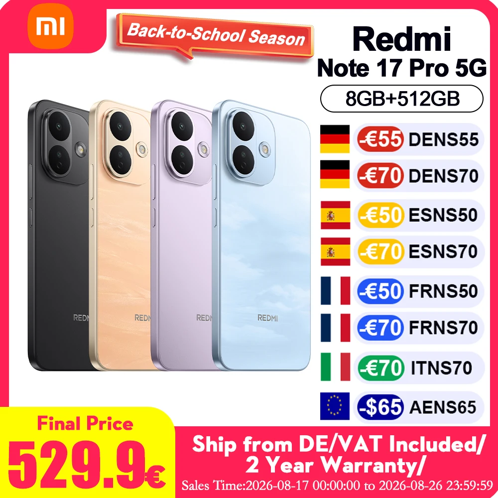 Version Globale REDMI Note 17 Pro 5G NFC Smartphone �cran AMOLED 6,83