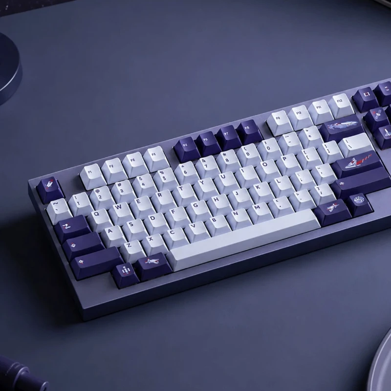 

PBTfans Voyager Travel Keycaps Set Custom PBT Sublimation Cherry Profile Keyoard Caps for Mechanical Keyboard Accessories Gifts