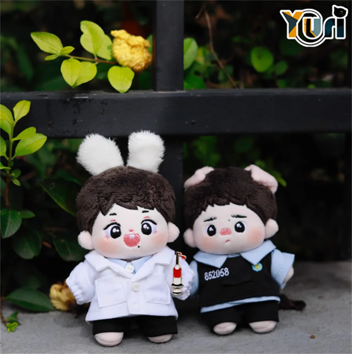 Yuri Xiao Zhan Wang Yibo Idol 10cm muñeco de peluche de juguete cuerpo de peluche ropa de Doctor suave lindo encantador regalo de seguidor de Cosplay MK