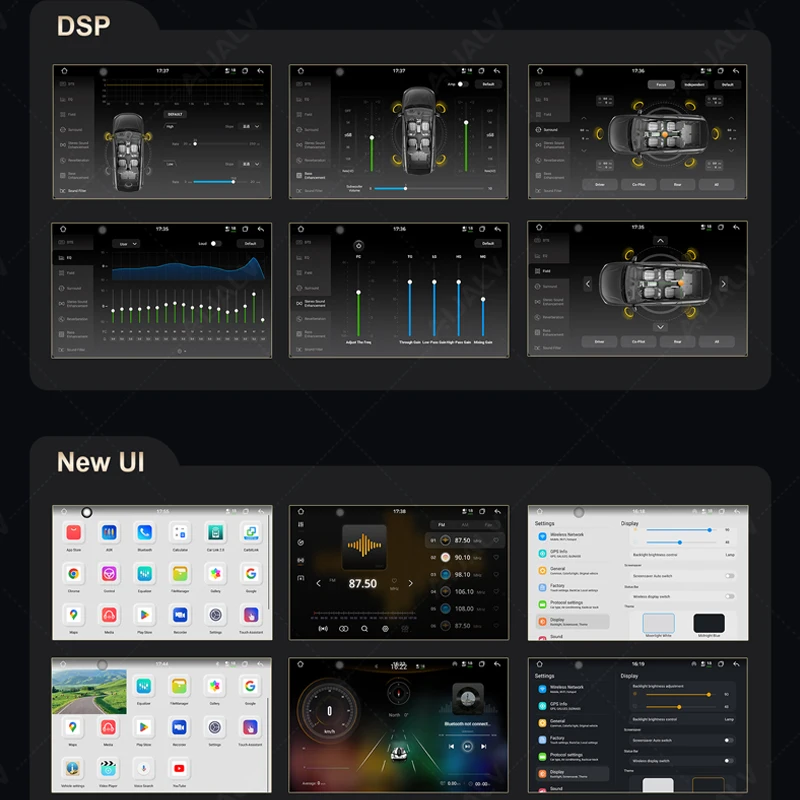 IPS 7870 9/10インチ 2K Android 13 GPSナビゲーション 5G WiFi 3DカーDVDラジオ マルチUIテーマシステム マルチメディアプレーヤー