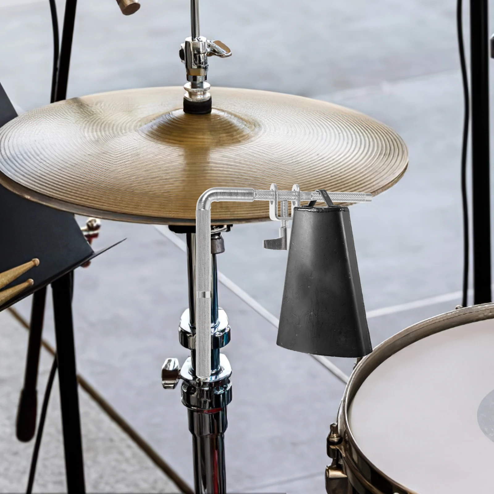 

Cowbell Stand Drum Clamp Extension Frame Mounted Holder Metal Percussion Mounting Bracket