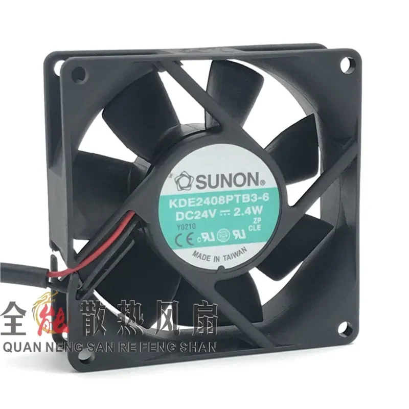for Jianzhun SUNON 8CM 8025 KDE2408PTB3-6 24V 2.4W 80x80x25mm Variable Frequency Cooling Fan