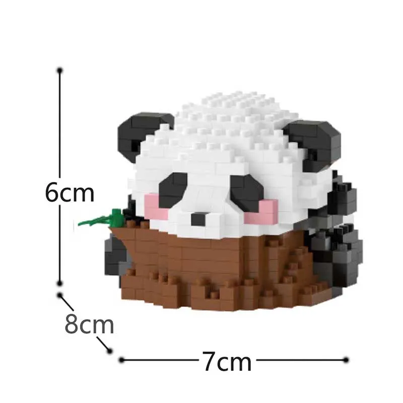 Anime Building Block Splicing Mini Cartoon Panda Character Toy Assembly Toy Children's Gift DIY Compatible With Lego China's