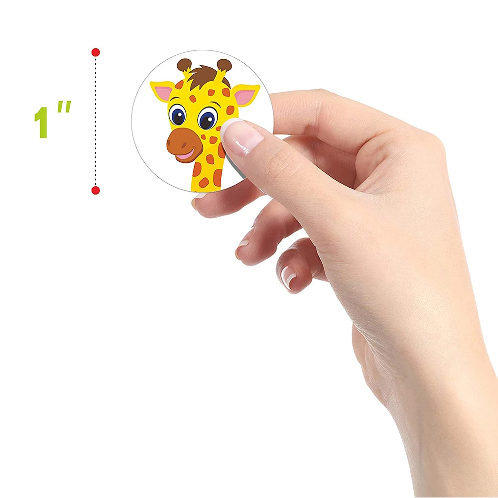 500Pcs 1Inch Ronde Cartoon Speelgoed Dierenstickers Voor Kinderen Leraar Beloning Aanmoedigen Etiketten Sticker Kantoorbenodigdheden Voor Kinderen