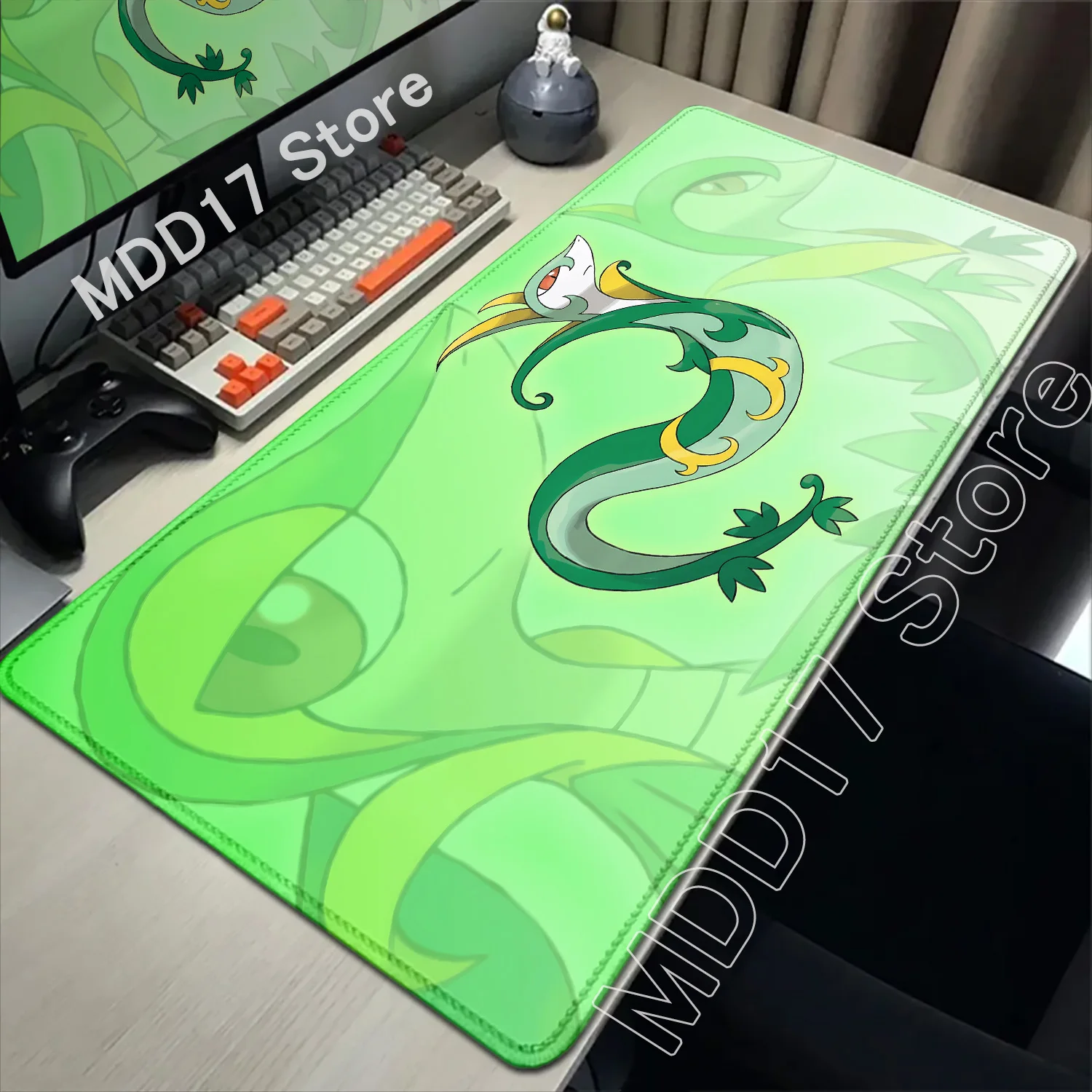 

HD Print Pokemon Serperior Mouse Pad Anime Gaming Accessories Lock Edge Serperior Mousepad Gamer PC Computer Keyboard Desk Mat