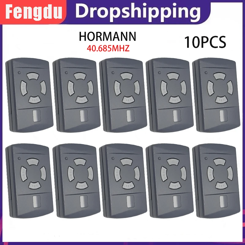 

40.685mhz Hormann HSM4 HSM2 HS2 HS4 10PCS 40MHz Remote Control Gray button Handheld Transmitter Garage Door Remote Replacement