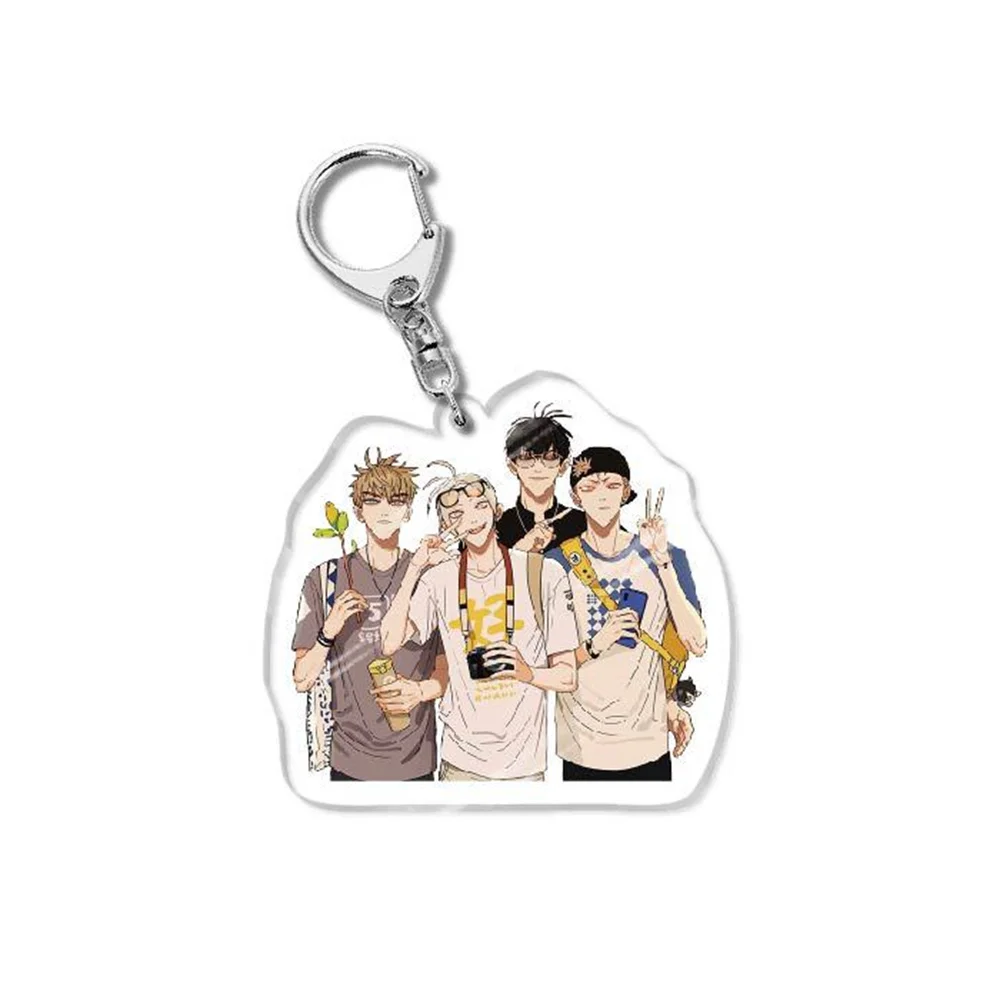 15CM Anime 19 Days BL Acrylic Keychain Pendant Old Xian Hetian Jian Yi Cosplay Cartoon Figures Keyrings Holder Bag Car