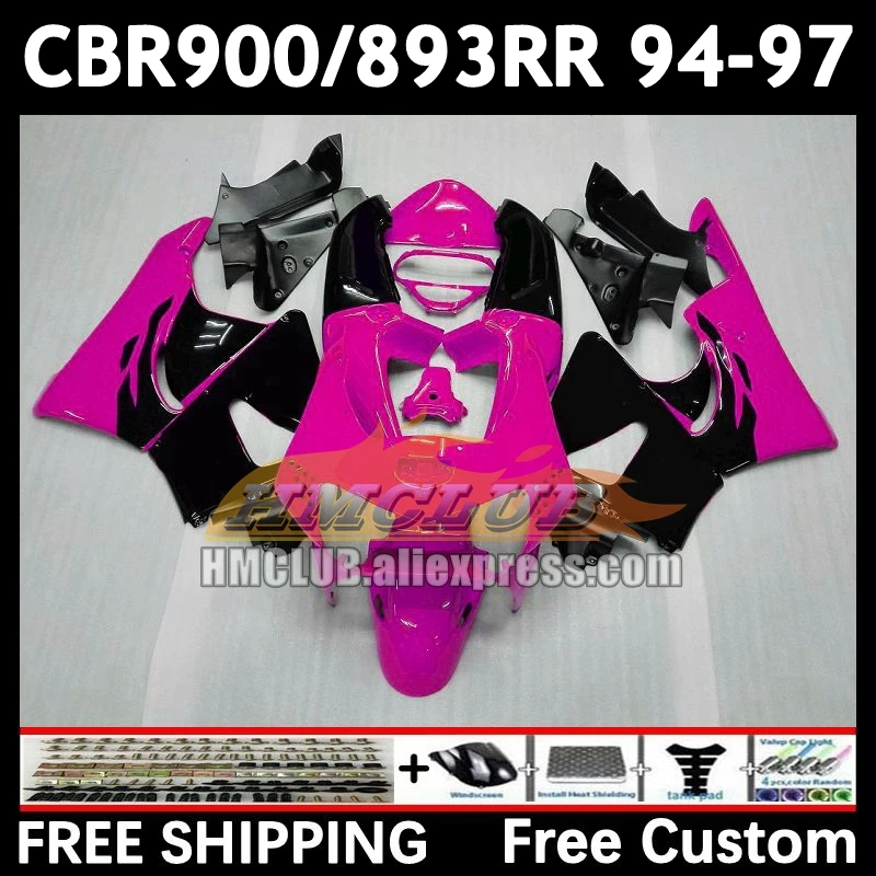 Fairing Kit For HONDA CBR900 CBR893 RR CBR 900 gloss pink 893RR CBR900RR 72No.63 CBR893RR 94 95 96 97 1994 1995 1996 1997 Body