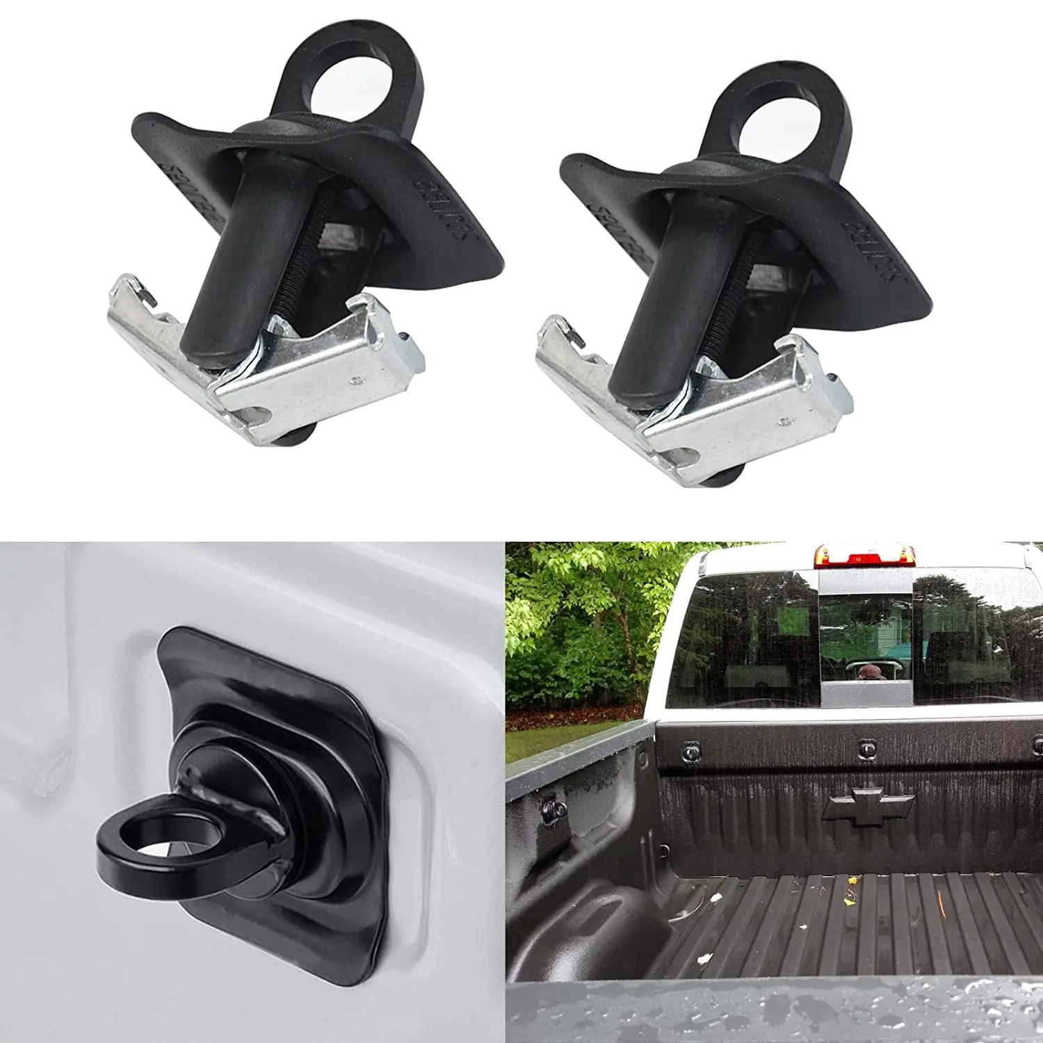 1pair Pickup Tie Down Anchor Trunk Bed Side Wall Fastner Clip Lock For Chevy Silverado GMC Sierra Canyon Colorado 2015-2022