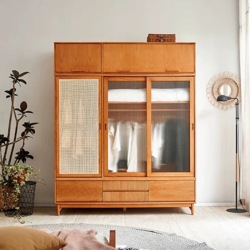 Luxury Customized Wardrobe Closet Glass Modern Hotel Wooden Bedroom Wardrobes Storage Organizer Guarda Roupas Furniture Home