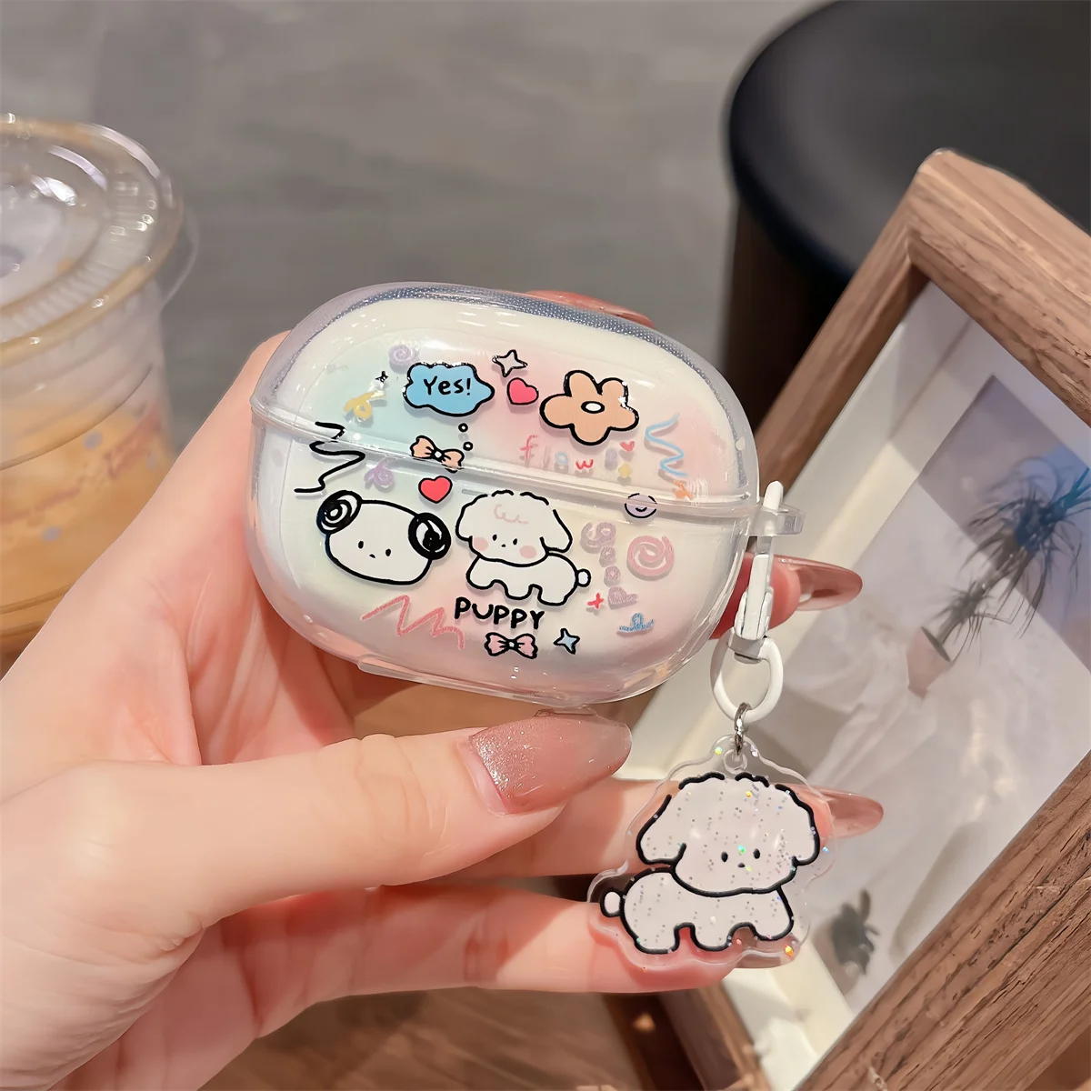 حافظة شفافة كرتونية لهاتف هواوي FreeBuds SE4 سماعات رأس لاسلكية غطاء زهور ملون لهاتف هواوي FreeBuds SE 4 ANC