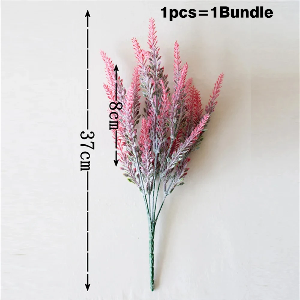 1 Bunch Artificial Lavender Plastic Home Tabletop Outdoor Garden Balcony Wedding Decoration