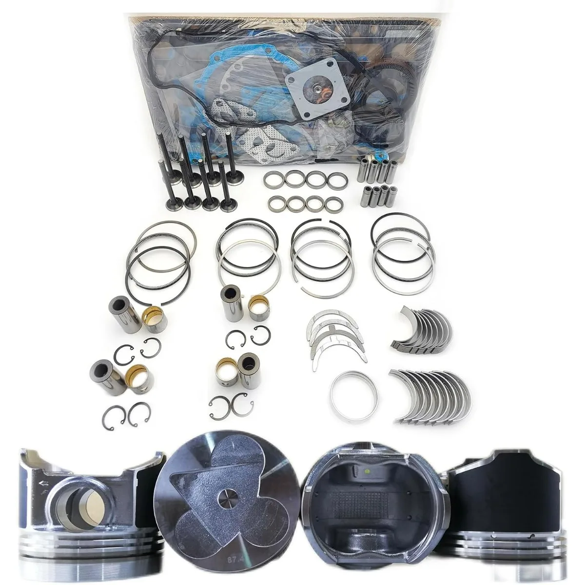 

Комплект для капитального ремонта двигателя V3300 (без гильзы цилиндра), 12 клапанов, высота поршня 87,4 мм для двигателя Kubota V3300 V3300-DI M9000