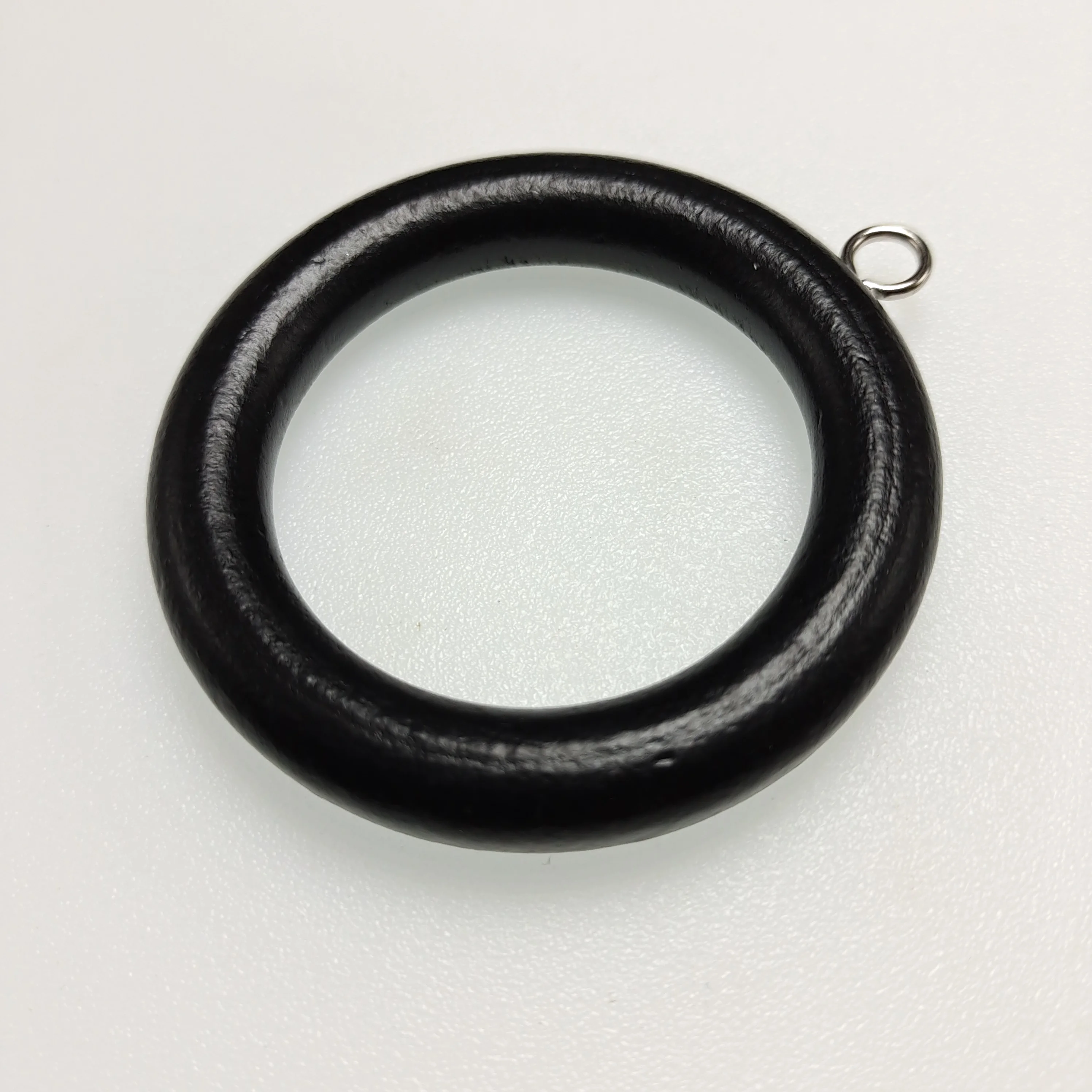 12pcs 80mm lotus wood natual color/ dark brown/ light brown/ black curtain ring / wood circle with metal hook and varnish