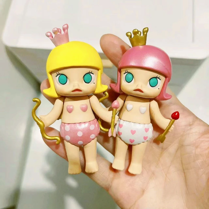 

Molly Cupid Anniversary Angel Figure Crown Molly Exclusive Series Doll Vintage Designer Toy Creative Decoration Cute Baby