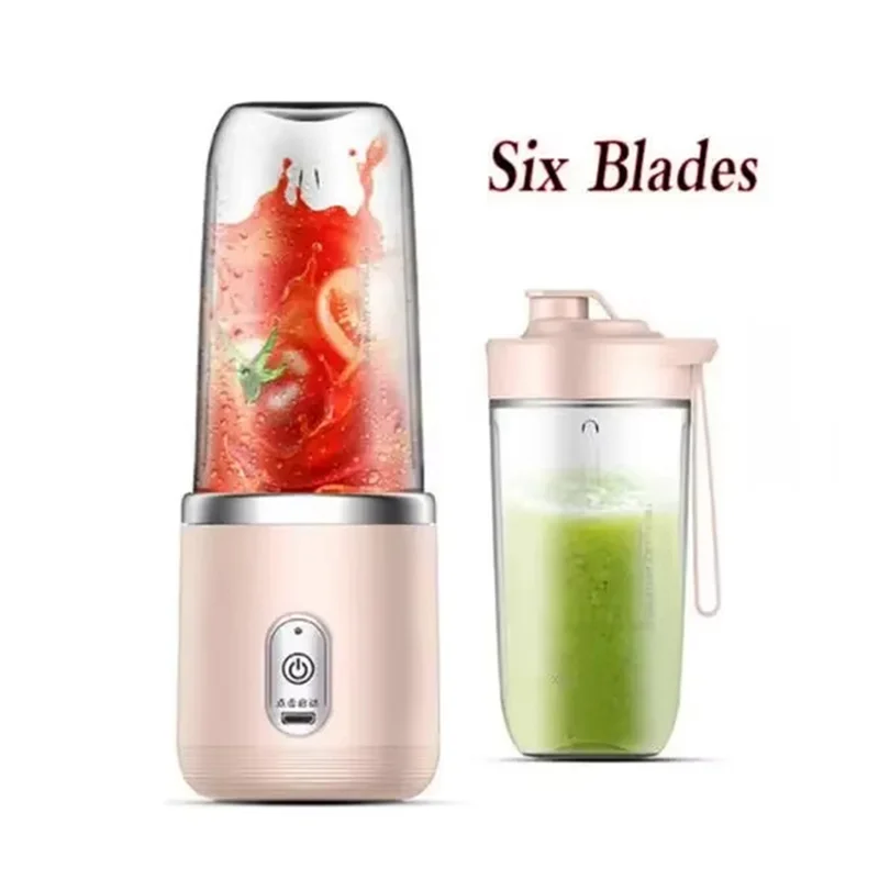 ABDJ-Nuovo spremiagrumi portatile Mini frullatore ricaricabile USB 1 set con 2 tazze, tazza spremiagrumi fresca, frullatore per frullato di dimensioni personali