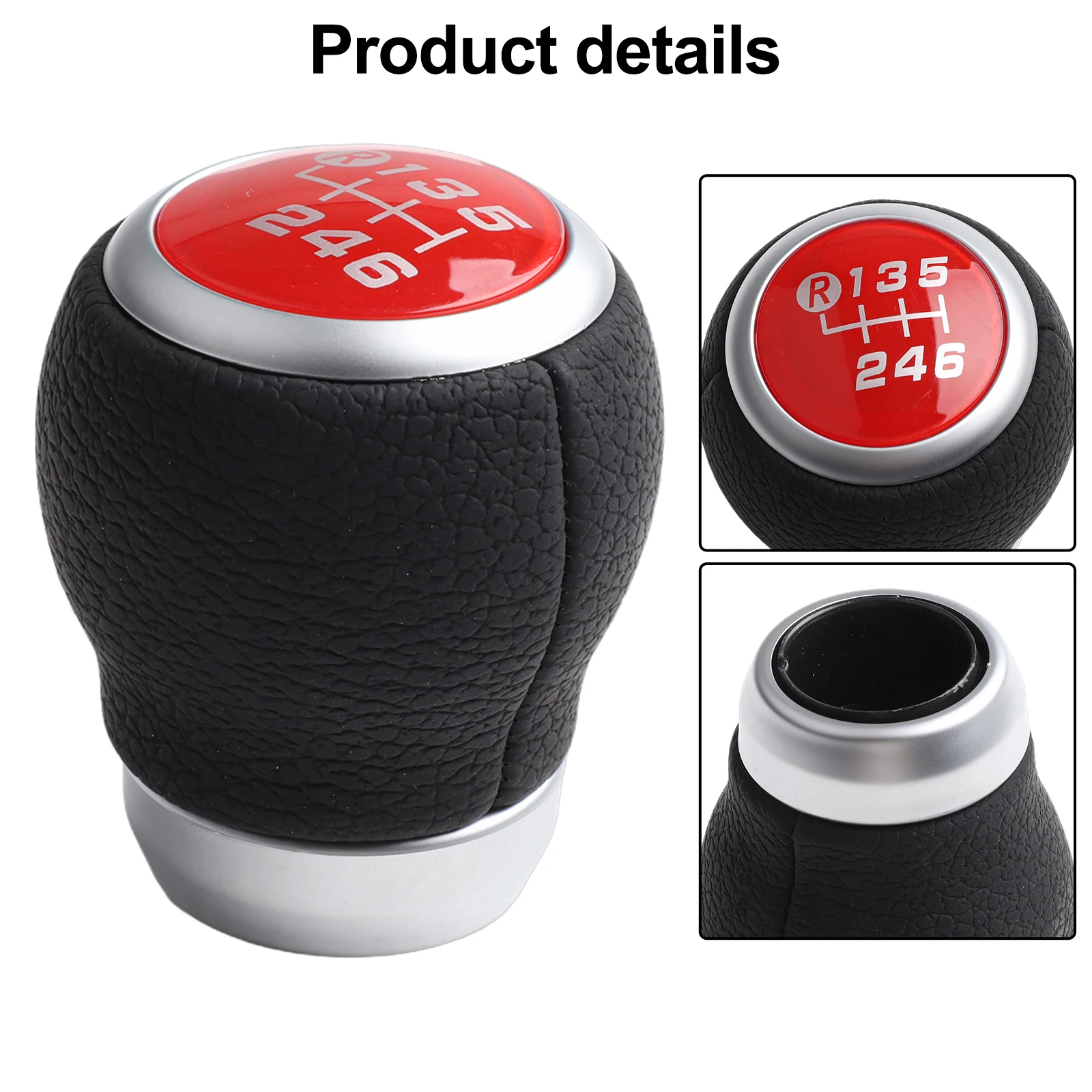 For BRZ Manual Gear Shift Knob Red Gear Shift Knob Direct Replacement High Quality Material Manual Measurement Deviation