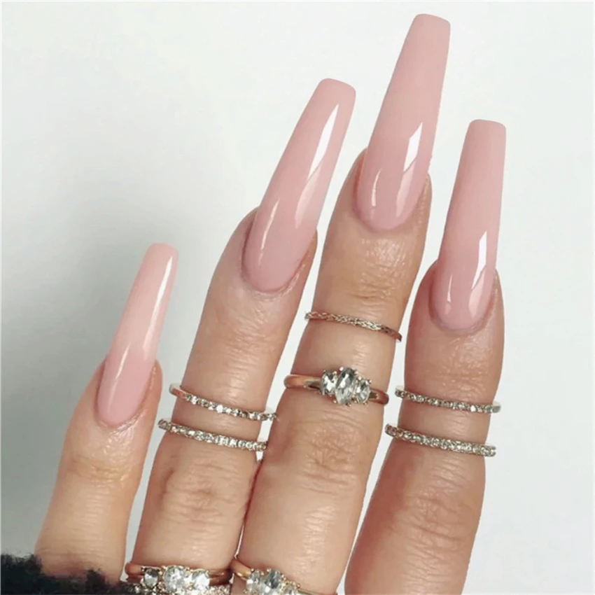 Unhas postiças vermelhas para mulheres, cobertura total, impermeável, pressione, sem costura, removível, vestindo, decoração de arte de unhas, 24pcs