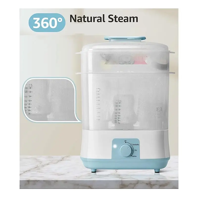 A52Q-Adjustable Large Bottle Sterilizer And Dryer Electric Steam Baby Bottle Sterilizer Bottle Sanitizers EU EU Plug