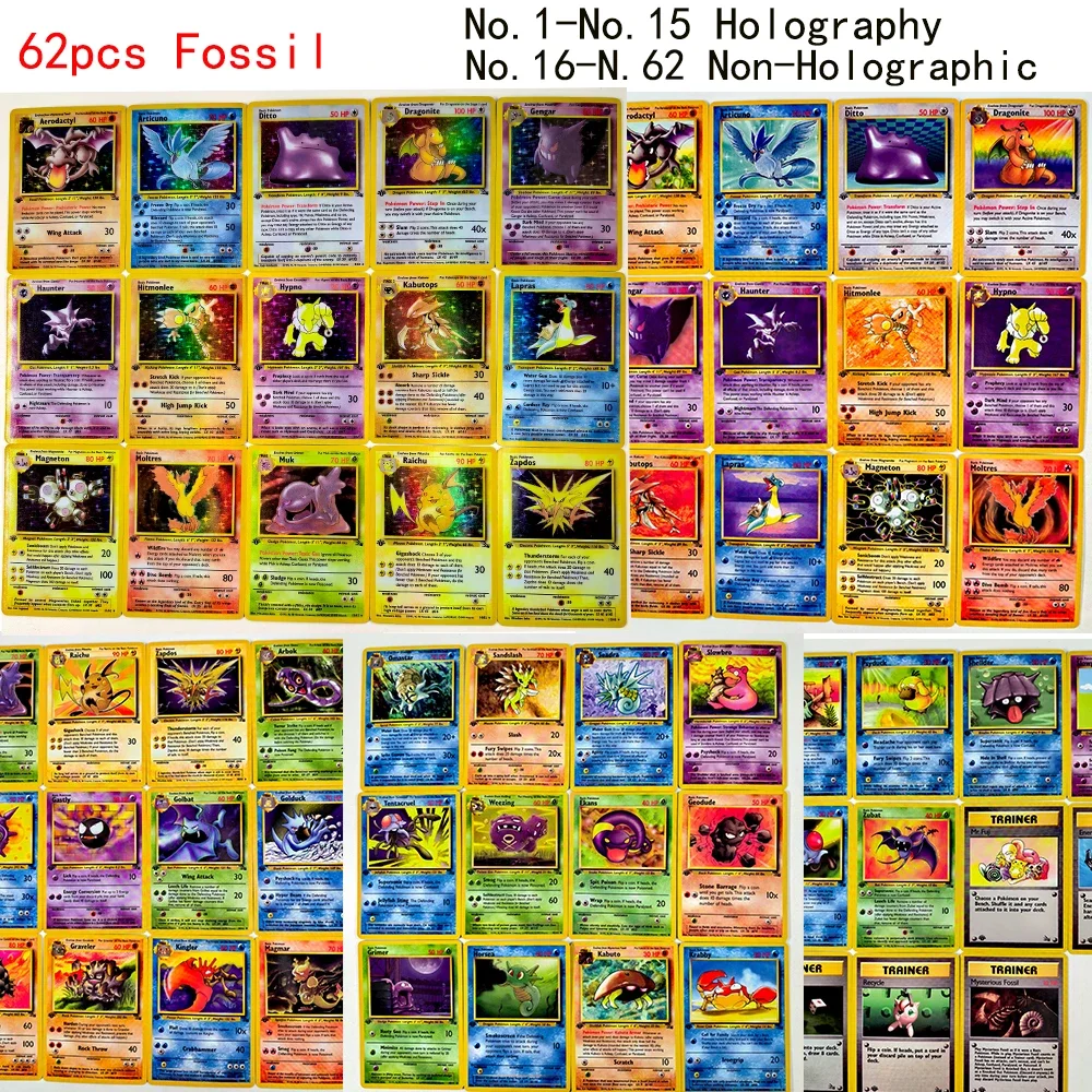 Base Team Rocket Fossil Jungle Neo Gym Toys Hobbies Hobby Collectibles Game Collection Anime Cards image 3