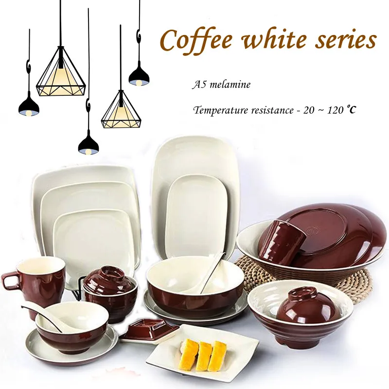 Melamine cabai hot pot restaurant plate special tableware restaurant plate, bowl and Dish Set