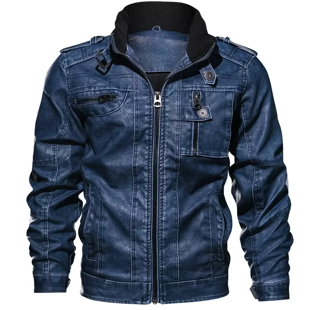 

2025 New Men's European and American Autumn/Winter Fashion Trend Motorcycle Jacket