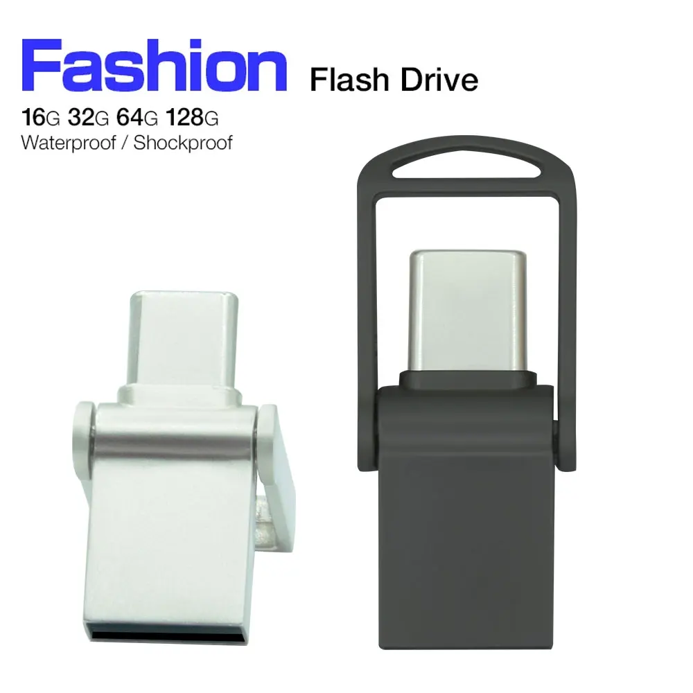 TYPE-C USB Flash Drive 32GB 64GB 128GB untuk TYPE-C PC kecepatan tinggi USB Flash Drive 128GB 2.0 TYPE-C 32GB 64GB Pen Drive