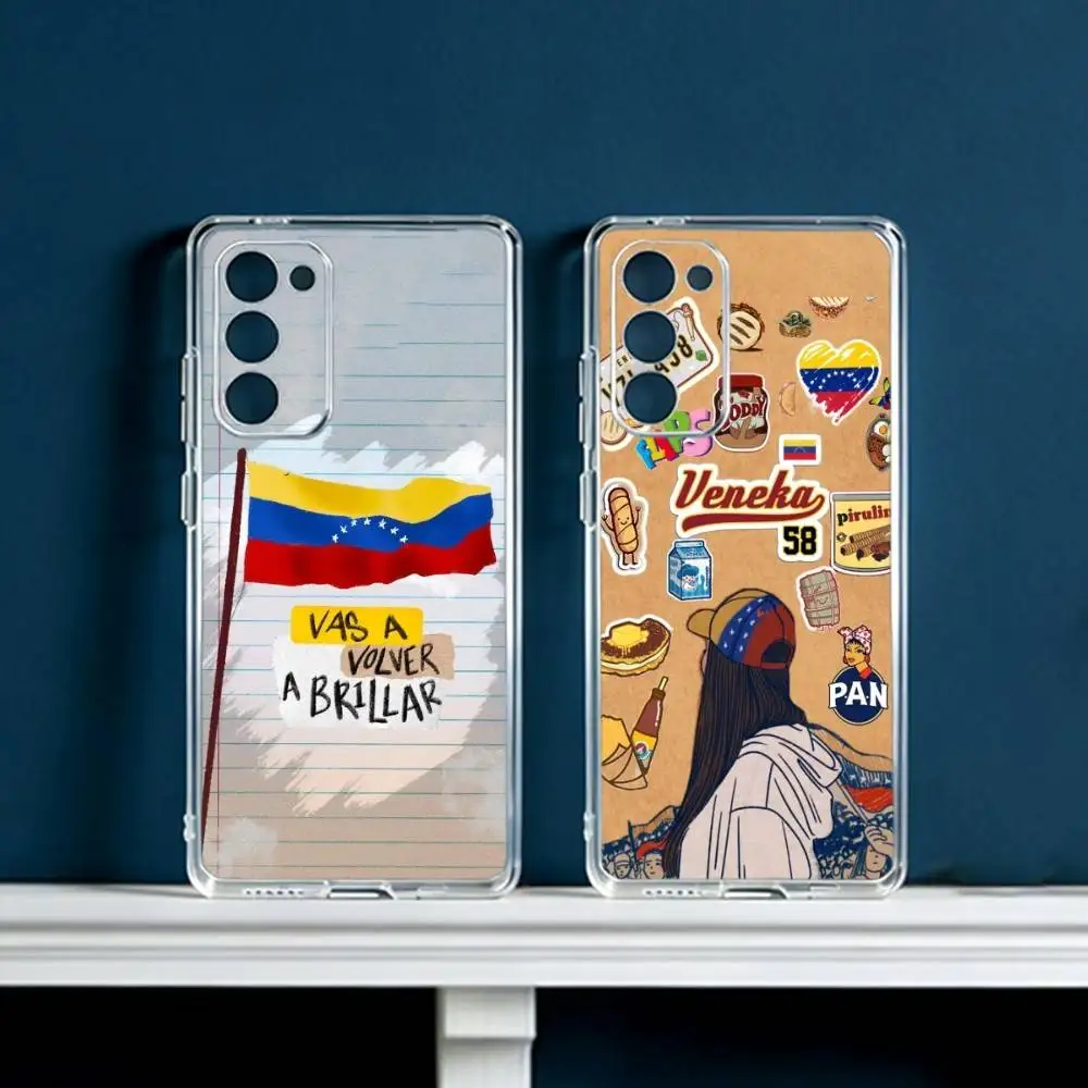 Venezuela esthetic Art  Phone Case For Samsung Galaxy S24 S25 S23 S22 S21 Plus S24 S25 Transparent Cover Case